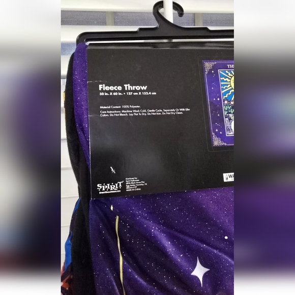 Spirit Haloween Glitter Fleece Throw Purple Blue Soft Blanket 50"x 60" NWT - Picture 4 of 5